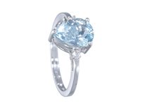 Anello Babila Milano Donna Colore in Oro bianco Acquamarina 1.66 Ct 190829 - 190829